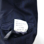 BURBERRY Suit, Size M, Navy Wool Check, Wide Flare, Made in Japan