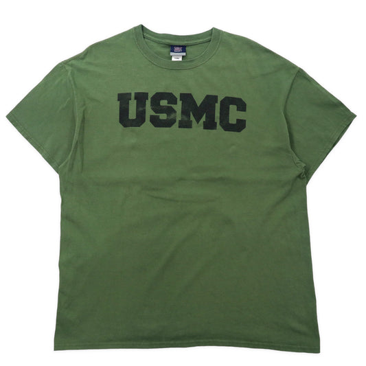 USMC アメリカ海兵隊 トレーニングTシャツ XL カーキ コットン ミリタリー MV SPORT ビッグサイズ