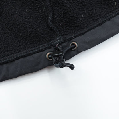 THE NORTH FACE Denali Hoodie Fleece Jacket M Black Polyester POLARTEC Logo Embroidery