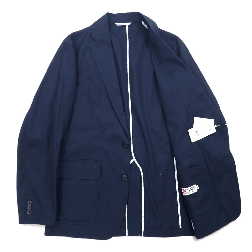 CHAPS 3B Tailored Jacket L Navy Cotton Unused