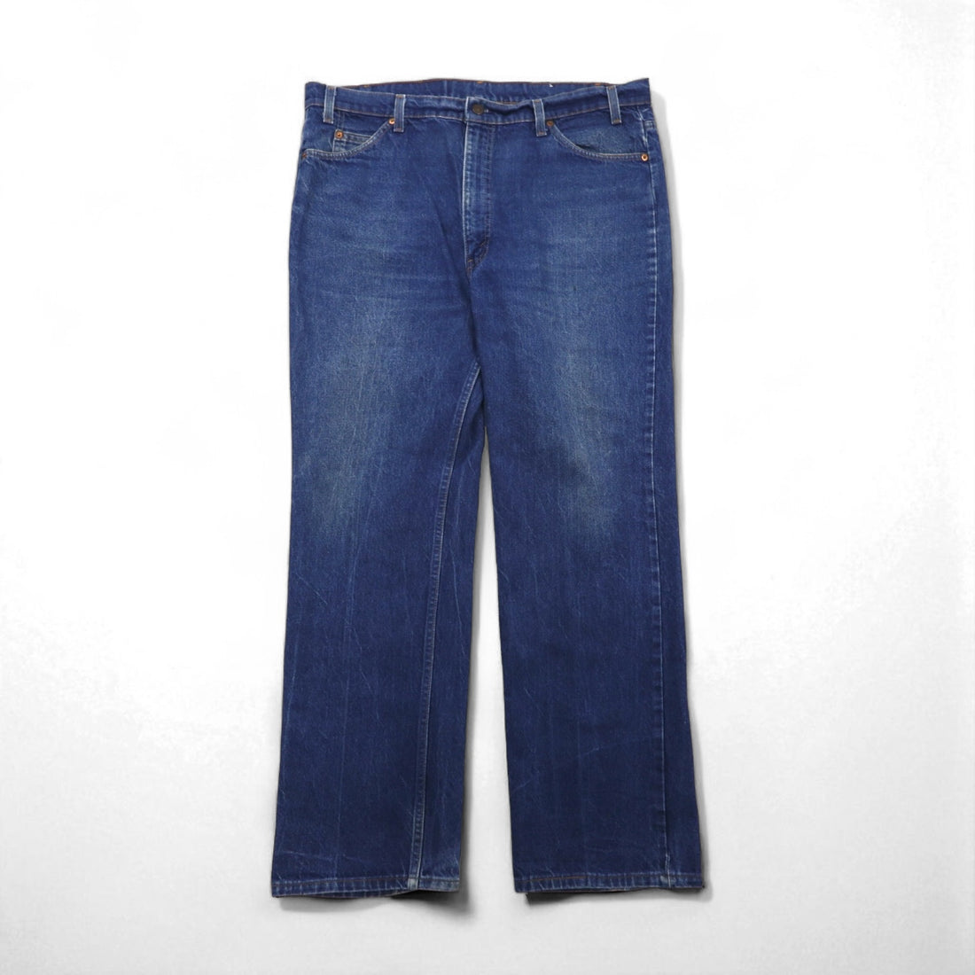 Levi's 1980s Made in USA Orange Tab Denim Jeans, Indigo, XL, Oversized, 20517-0217