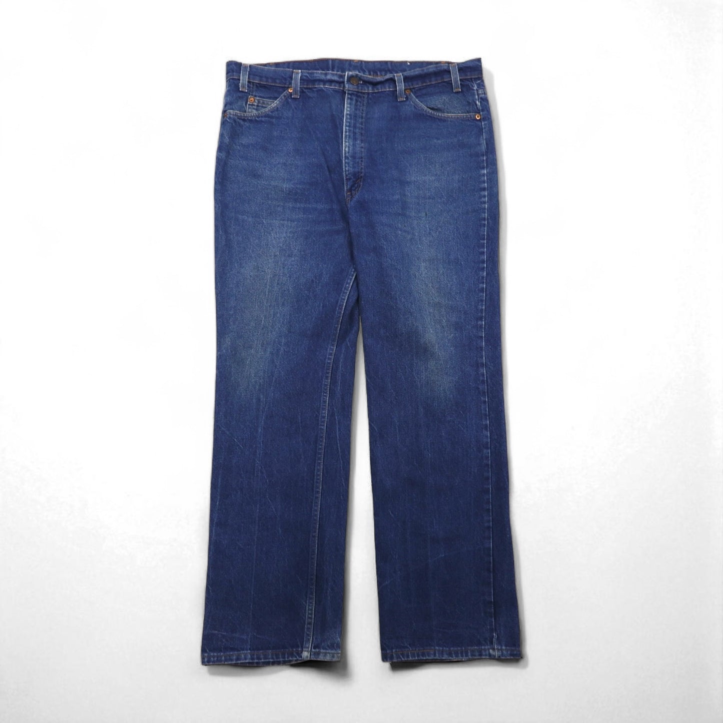 Levi's 1980s Made in USA Orange Tab Denim Jeans, Indigo, XL, Oversized, 20517-0217