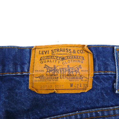Levi's 1980s Made in USA Orange Tab Denim Jeans, Indigo, XL, Oversized, 20517-0217
