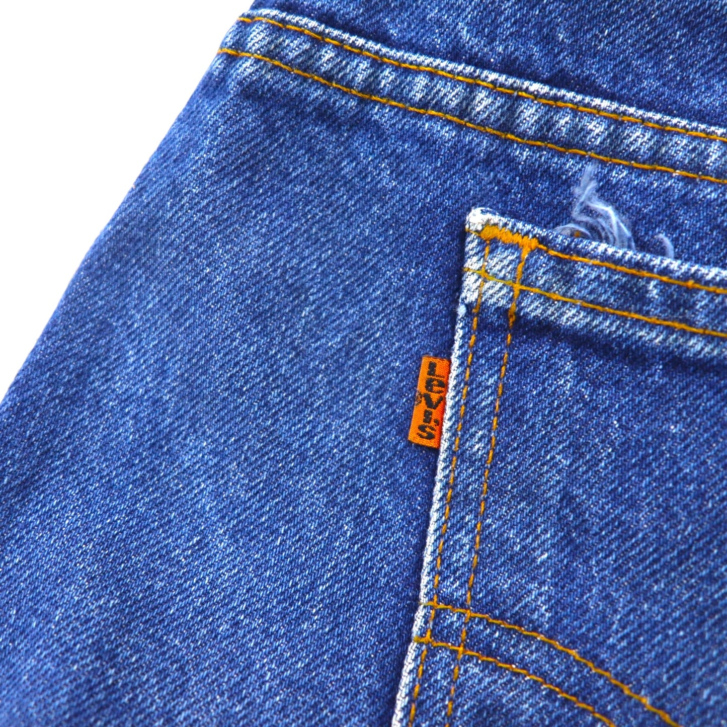 Levi's 1980s Made in USA Orange Tab Denim Jeans, Indigo, XL, Oversized, 20517-0217