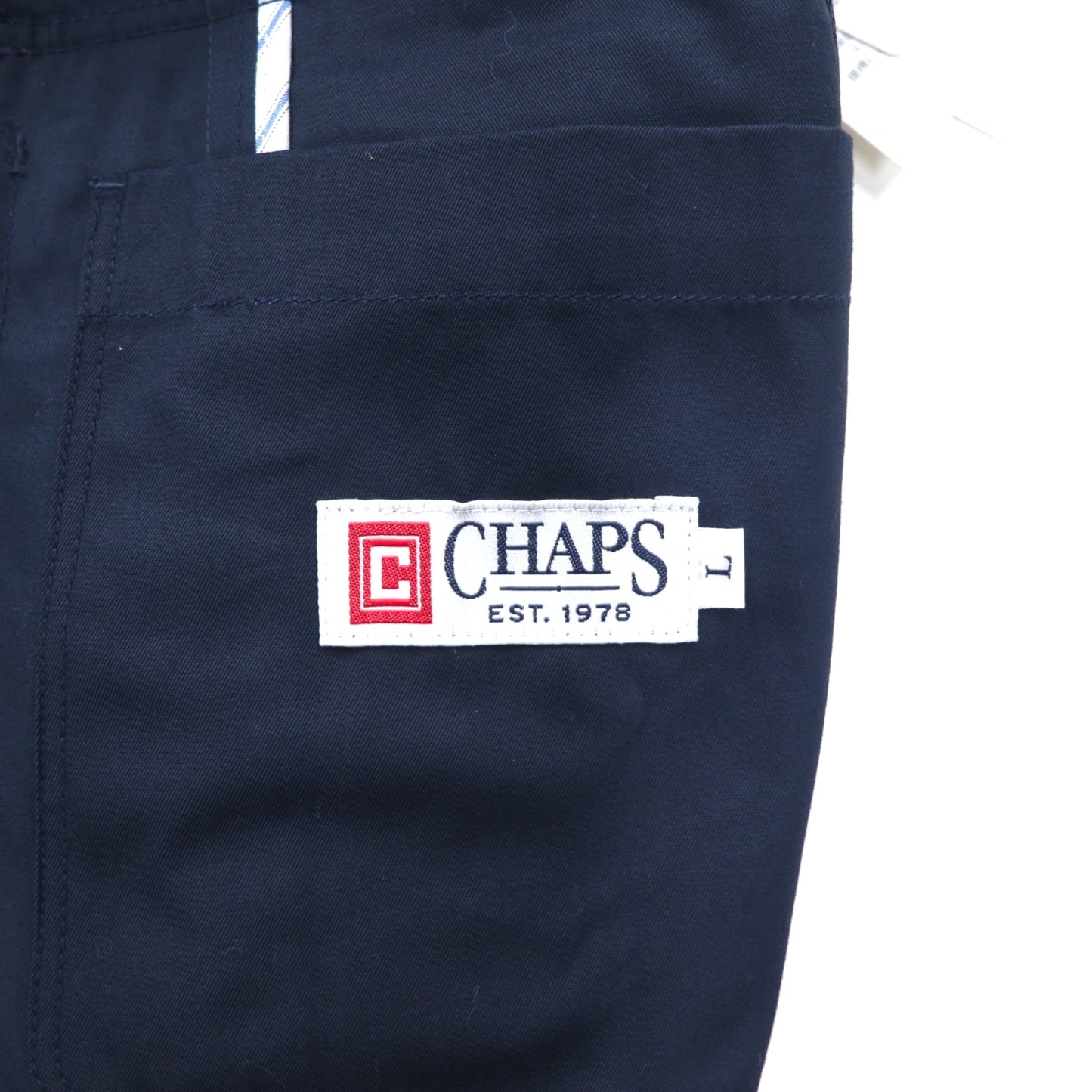 CHAPS 3B テーラードジャケット L ネイビー コットン 未使用品