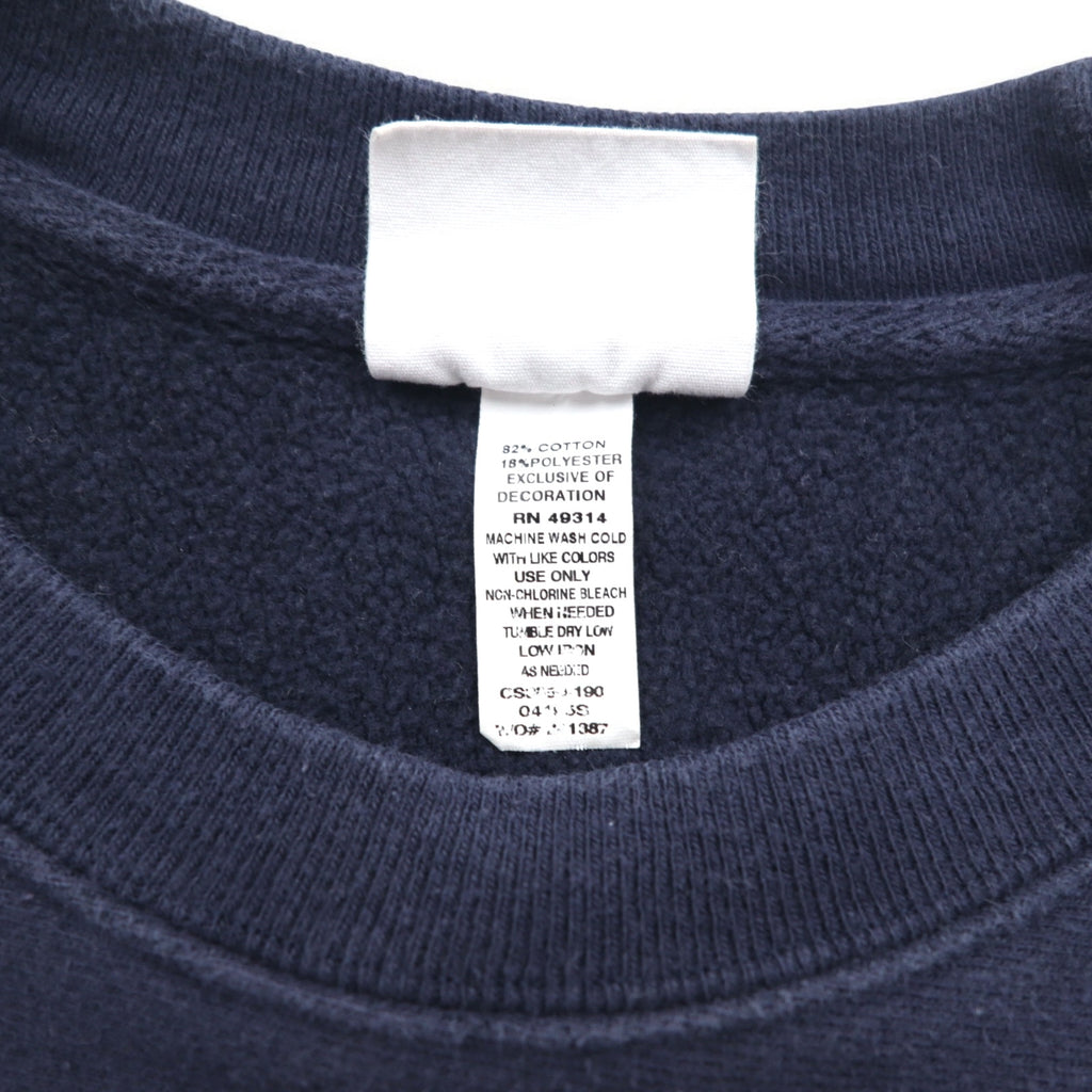 Champion Reverse Weave Script Logo Print Sweatshirt 3XL Navy Blue Single Tag Reprint Made in El Salvador
