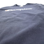 Champion Reverse Weave Script Logo Print Sweatshirt 3XL Navy Blue Single Tag Reprint Made in El Salvador