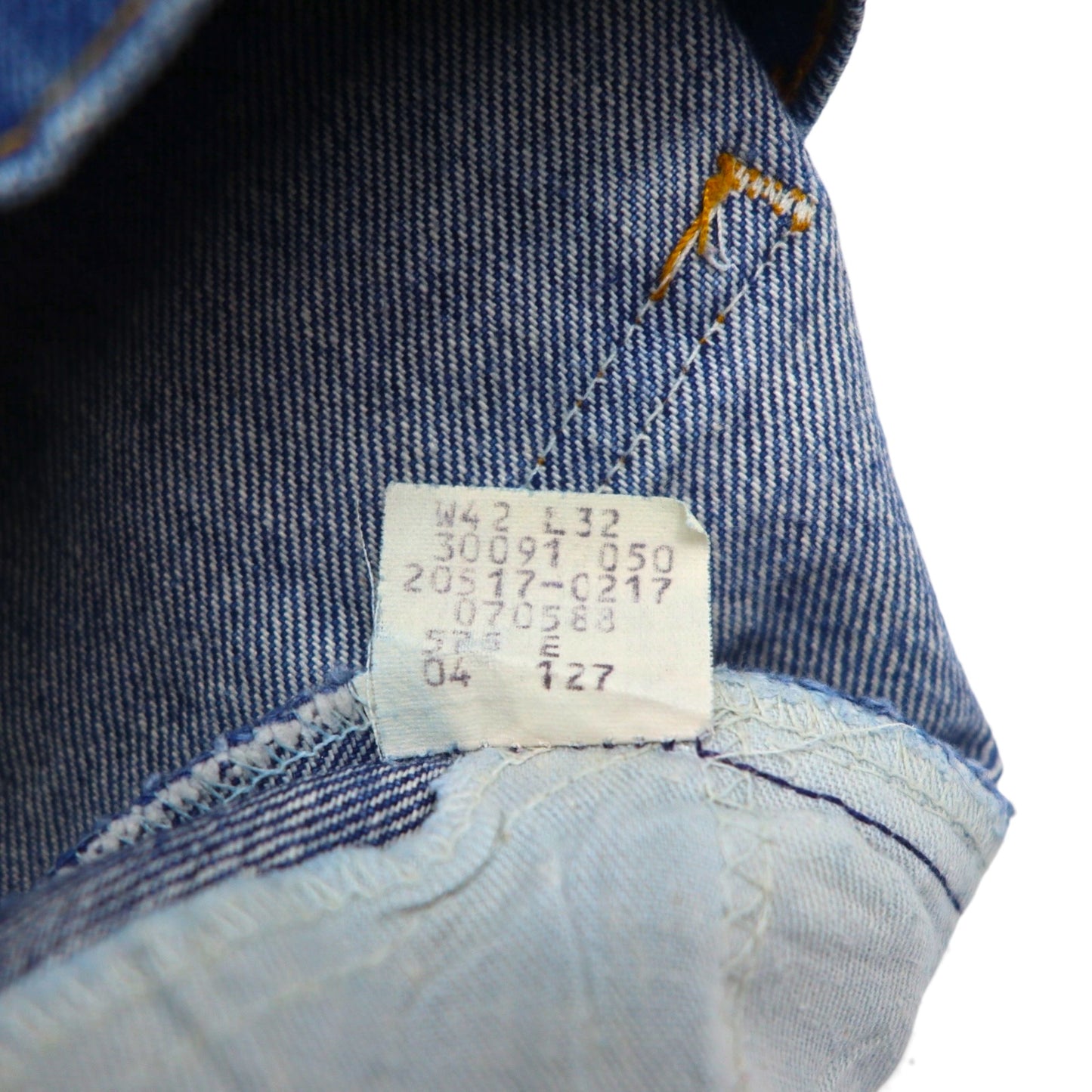 Levi's 1980s Made in USA Orange Tab Denim Jeans, Indigo, XL, Oversized, 20517-0217