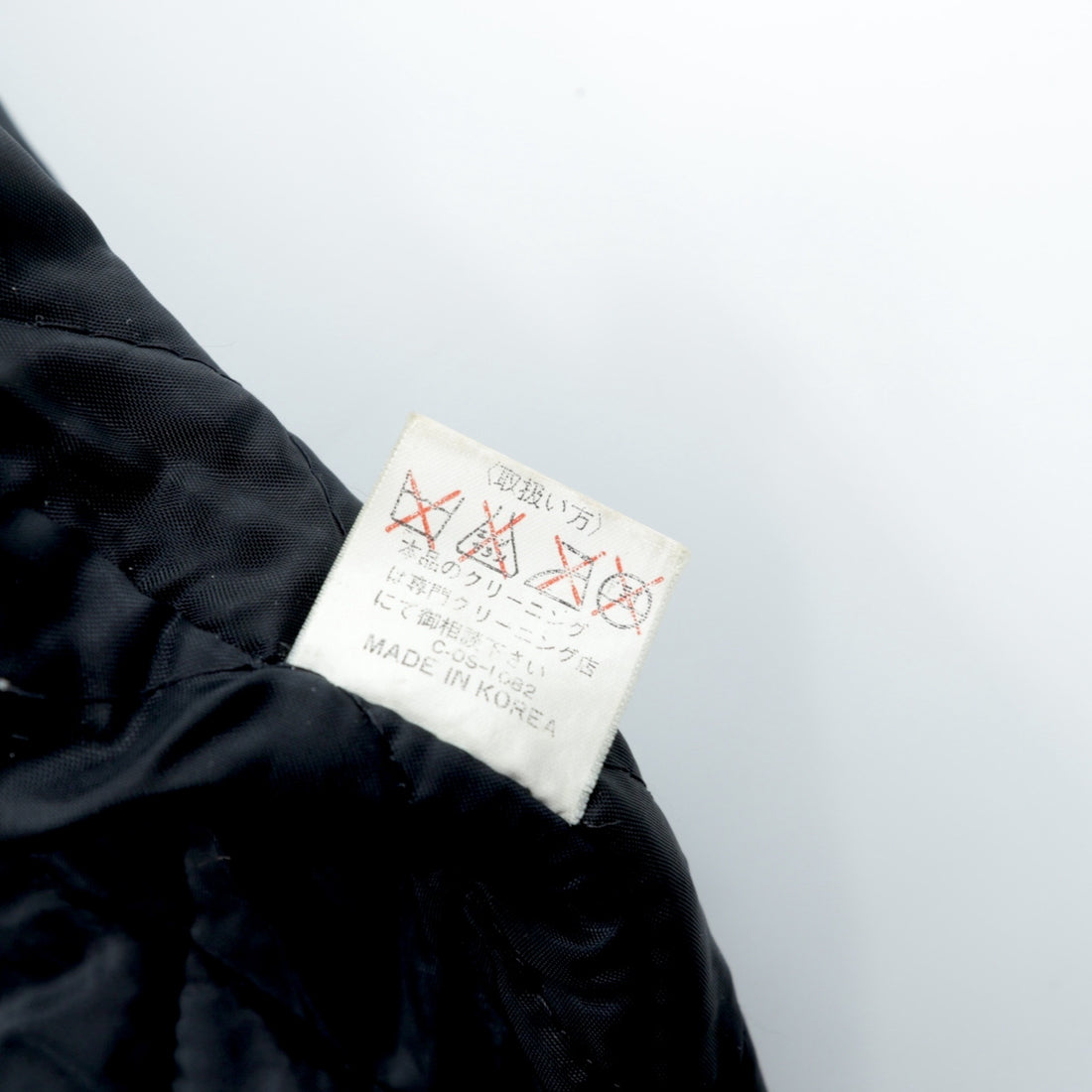 CLUB FELLOW 90s Vintage Fur Collar Padded Leather Coat XL Black Quilted Lining Fly Front Zipper Marshall Fields