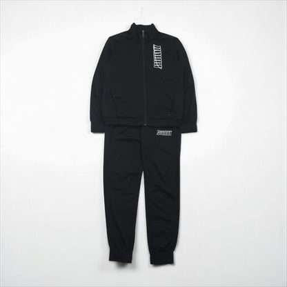 PUMA スタンドカラー ジャージ セットアップ M ブラック GRAPHIC ハイネック ジョガー 585325-01