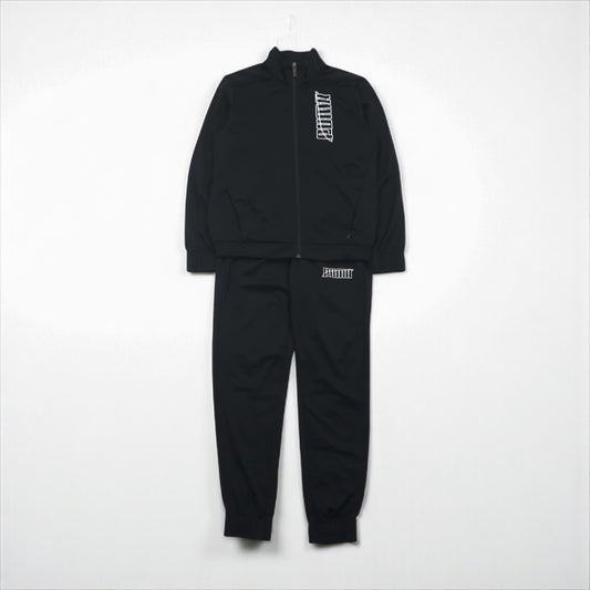 PUMA スタンドカラー ジャージ セットアップ M ブラック GRAPHIC ハイネック ジョガー 585325-01