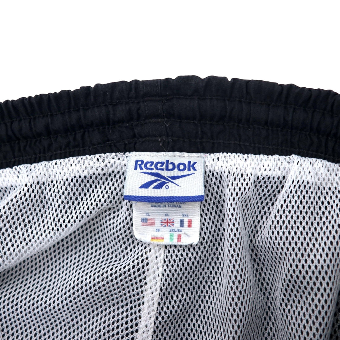 Reebok 90s Track Pants Jersey XL Black Polyester Sideline Vector Logo