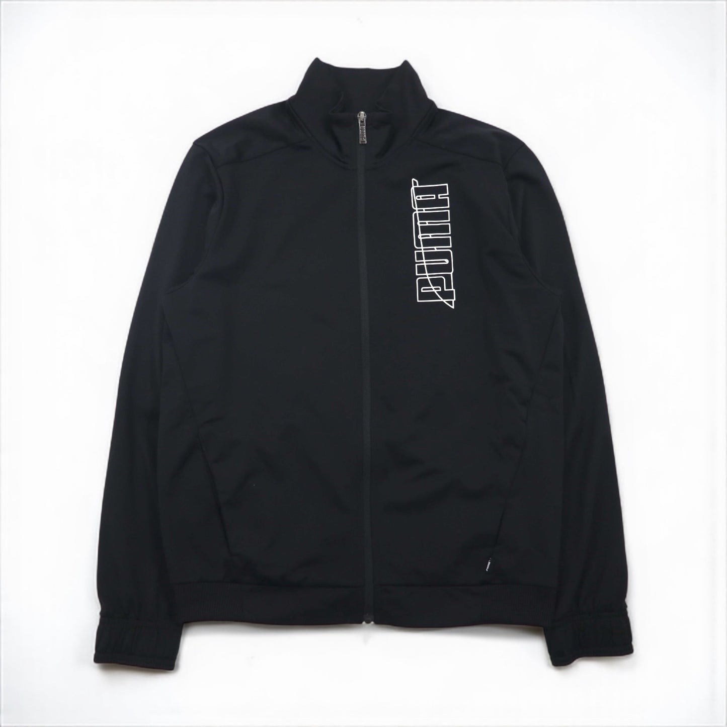 PUMA スタンドカラー ジャージ セットアップ M ブラック GRAPHIC ハイネック ジョガー 585325-01