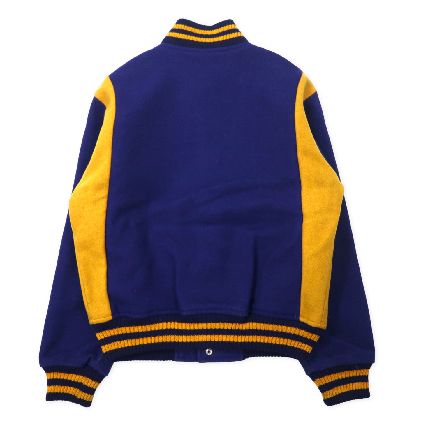 VAN -JAC -70's Varsity Jacket M Blue Yellow Wool Librine – 日本然 