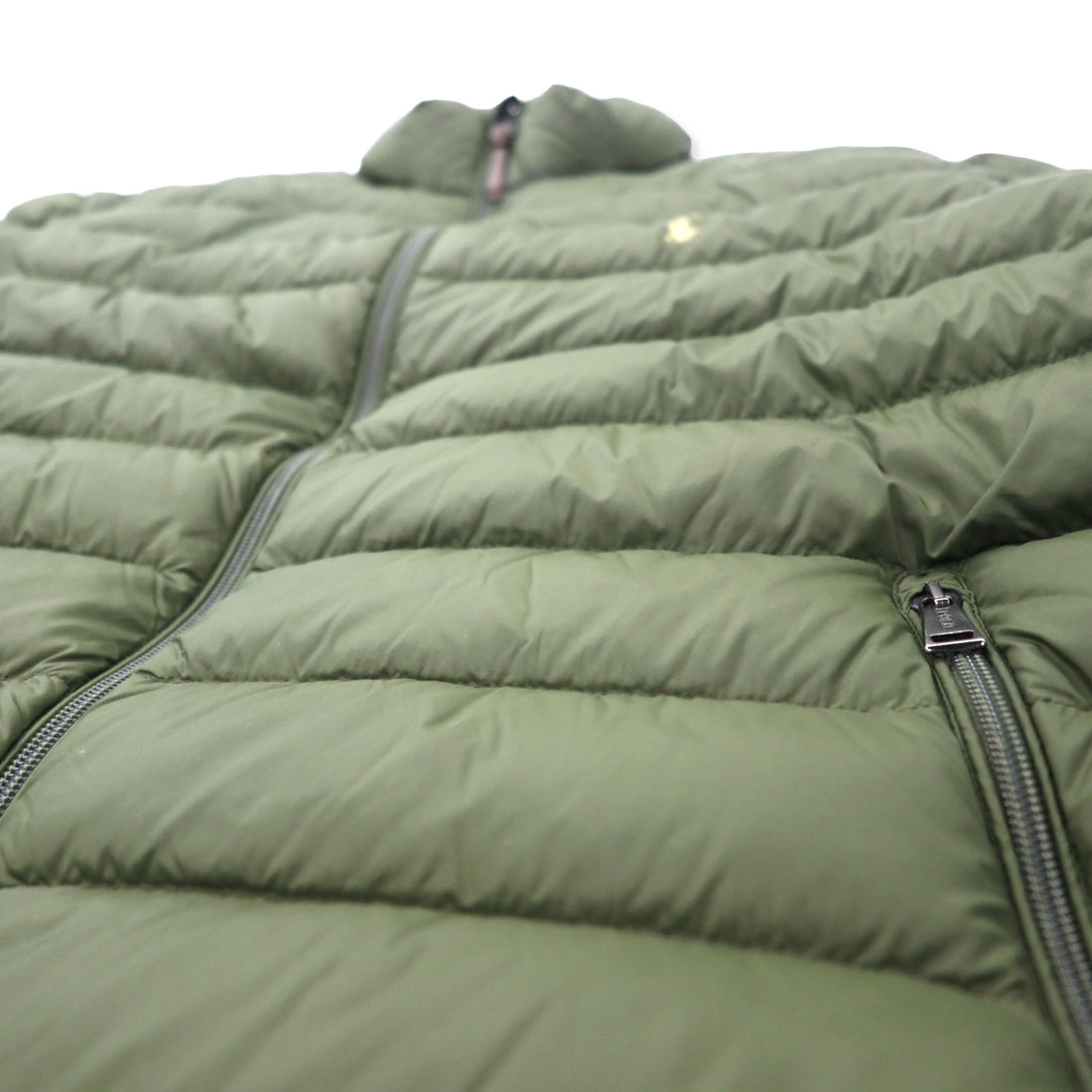 POLO RALPH LAUREN Down Jacket L Khaki Nylon White Duck Feather Small Pony Embroidery