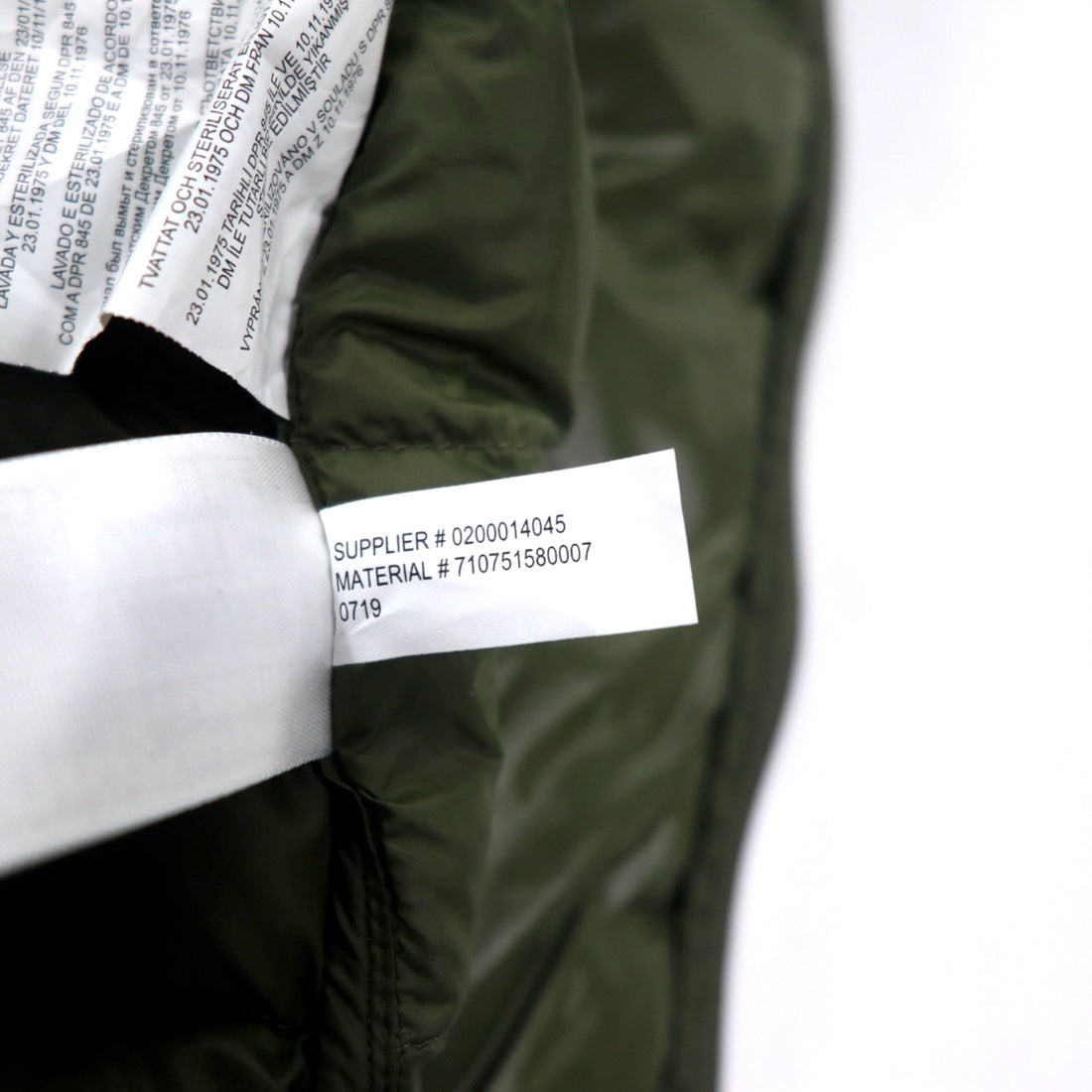 POLO RALPH LAUREN Down Jacket L Khaki Nylon White Duck Feather Small Pony Embroidery