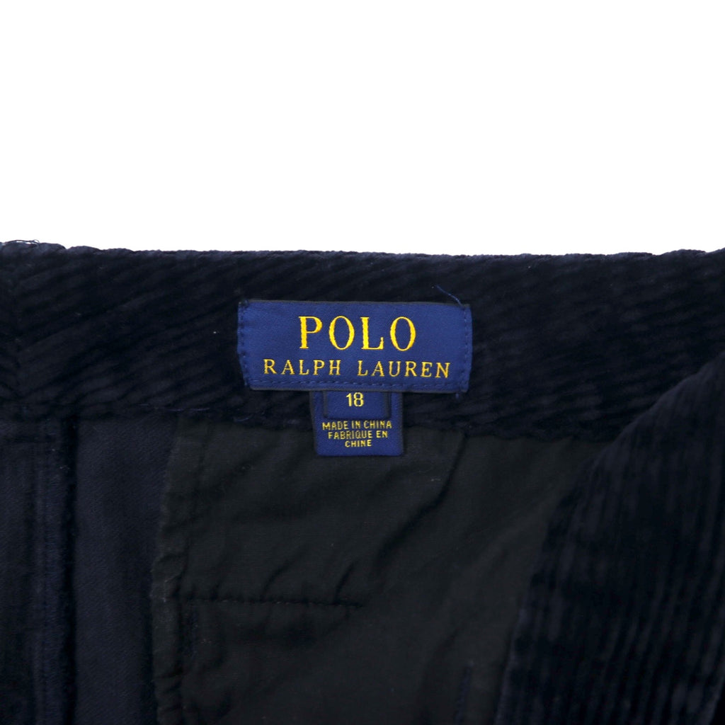 POLO RALPH LAUREN Corduroy Straight Pants Size 18 Navy Cotton