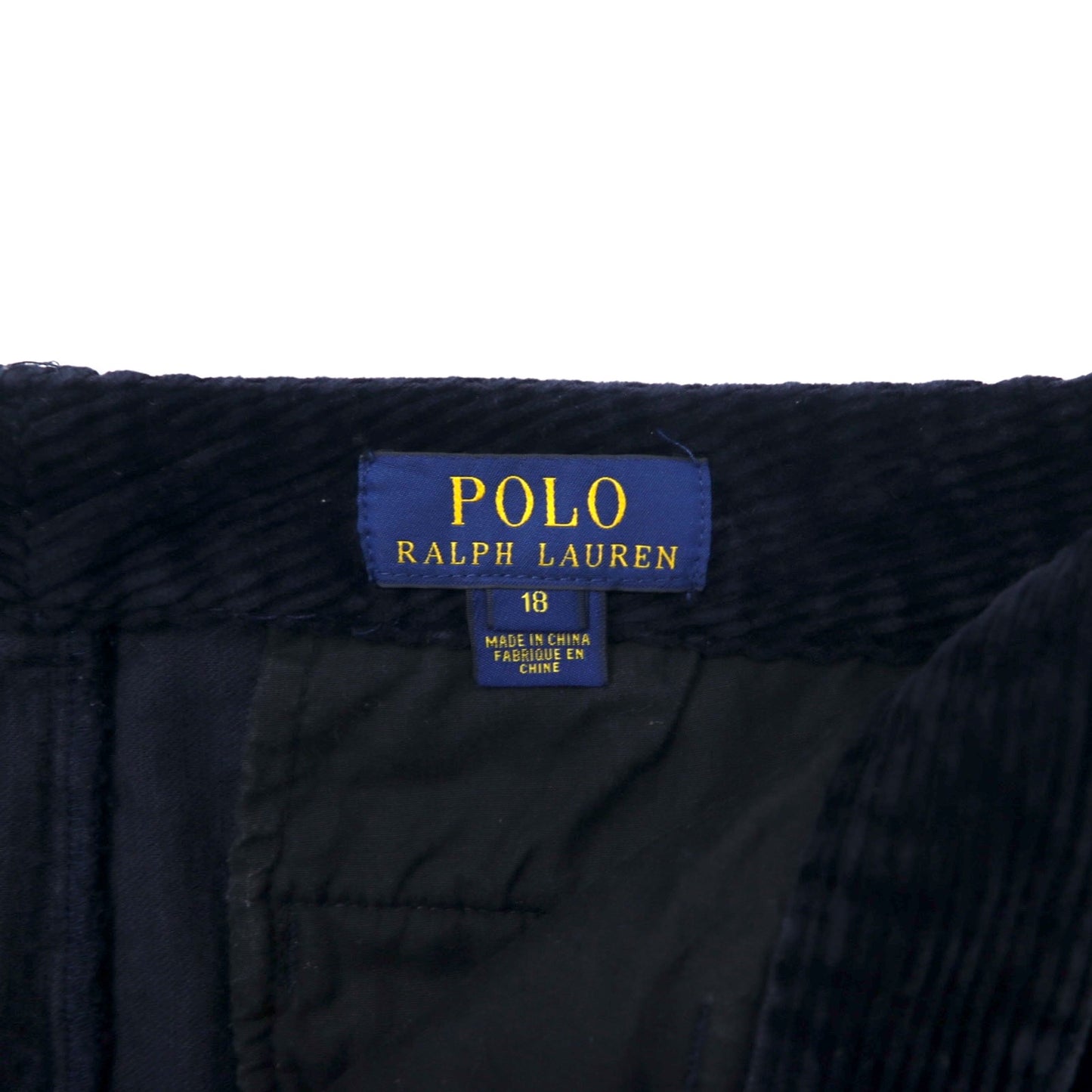 POLO RALPH LAUREN コーデュロイ ストレートパンツ 18 ネイビー コットン