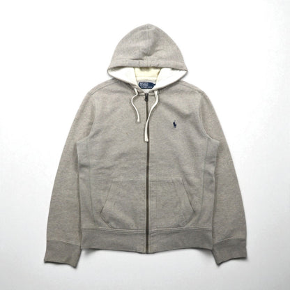 Ralph Lauren 90年代 リバースウィーブ ヘビーウェイト ジップパーカー M グレー スモールポニー刺繡