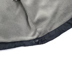 FIRST DOWN ナイロンジャケット M ブラック ポリエステル フリースライナー ドローコード