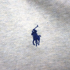 Ralph Lauren 90s Reverse Weave Heavyweight Zip Hoodie, Size M, Gray, Small Pony Embroidery