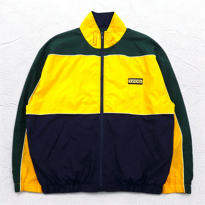 Vintage 90s Windbreaker IZOD 90年代 カラーブロック ナイロンジャケット ジャージ L メッシュライナー