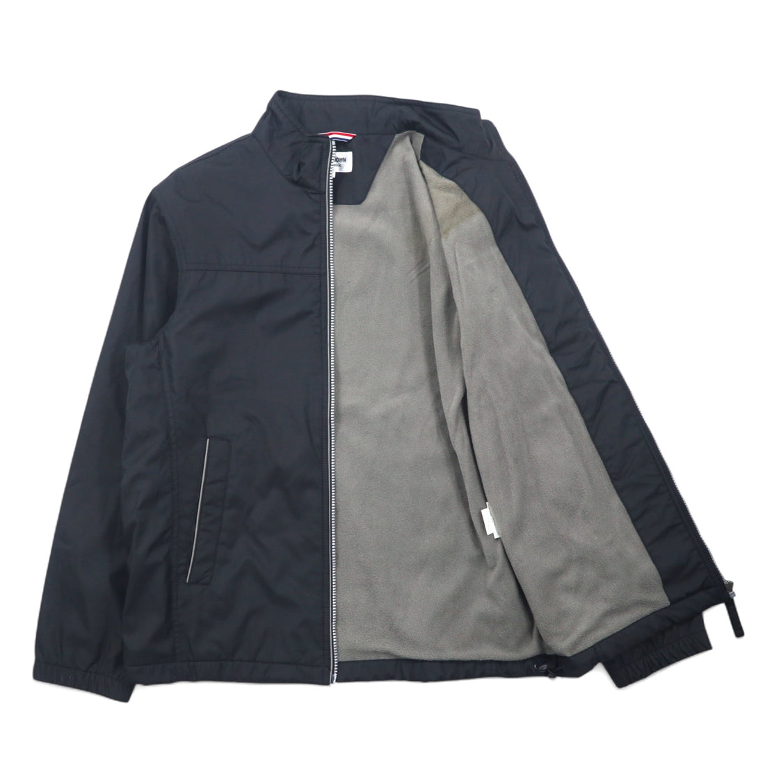 FIRST DOWN nylon jacket, size M, black, polyester, fleece liner, drawcord