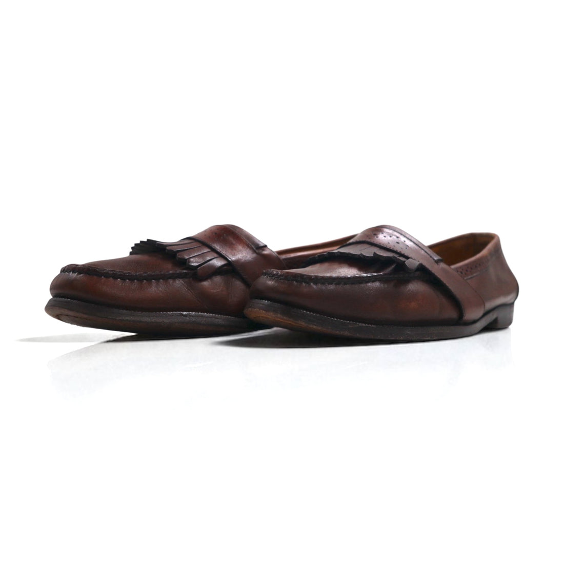 COLE HAAN USA made fringe loafers 28cm brown leather 225844 J5 6034