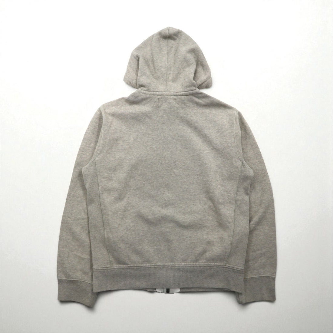Ralph Lauren 90s Reverse Weave Heavyweight Zip Hoodie, Size M, Gray, Small Pony Embroidery