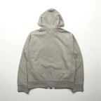 Ralph Lauren 90s Reverse Weave Heavyweight Zip Hoodie, Size M, Gray, Small Pony Embroidery
