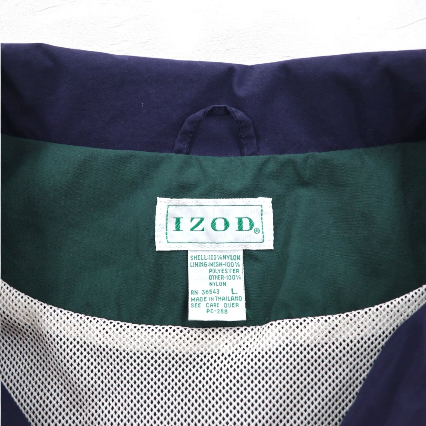 Vintage 90s Windbreaker IZOD 90年代 カラーブロック ナイロンジャケット ジャージ L メッシュライナー