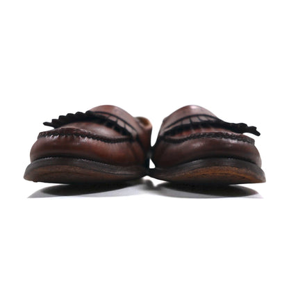 COLE HAAN USA製 フリンジ ローファー 28cm ブラウン レザー 225844 J5 6034