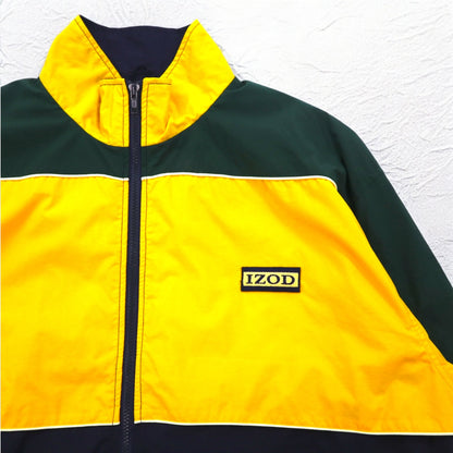 Vintage 90s Windbreaker IZOD 90年代 カラーブロック ナイロンジャケット ジャージ L メッシュライナー