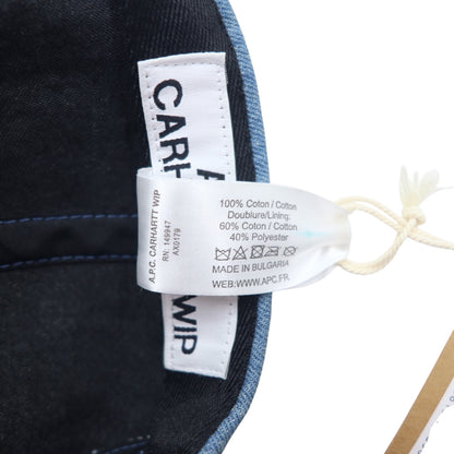Carhartt WIP × A.P.C. ブルガリア製 デニム ベースボールキャップ 54 ブルー コットン CASQUETTE CAMERON INDIGO 未使用品