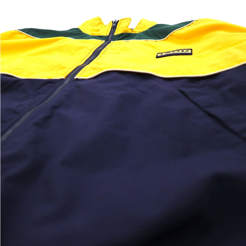 Vintage 90s Windbreaker IZOD 90s Color Block Nylon Jacket Jersey L Mesh Liner