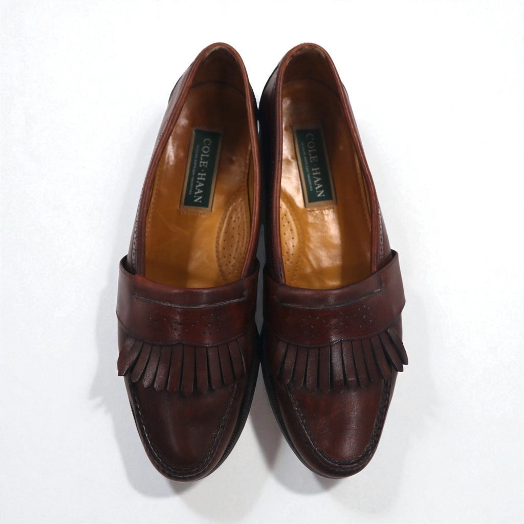 COLE HAAN USA made fringe loafers 28cm brown leather 225844 J5 6034