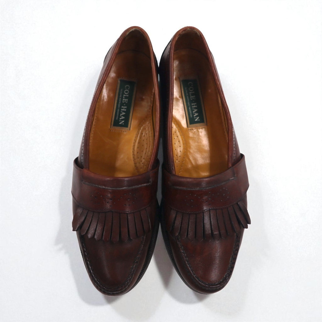 COLE HAAN USA made fringe loafers 28cm brown leather 225844 J5 6034