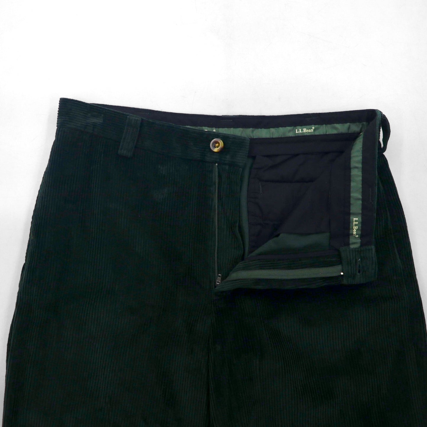 LLBean 90s Classic Fit Corduroy Chino Pants, Size L, Green, 285254