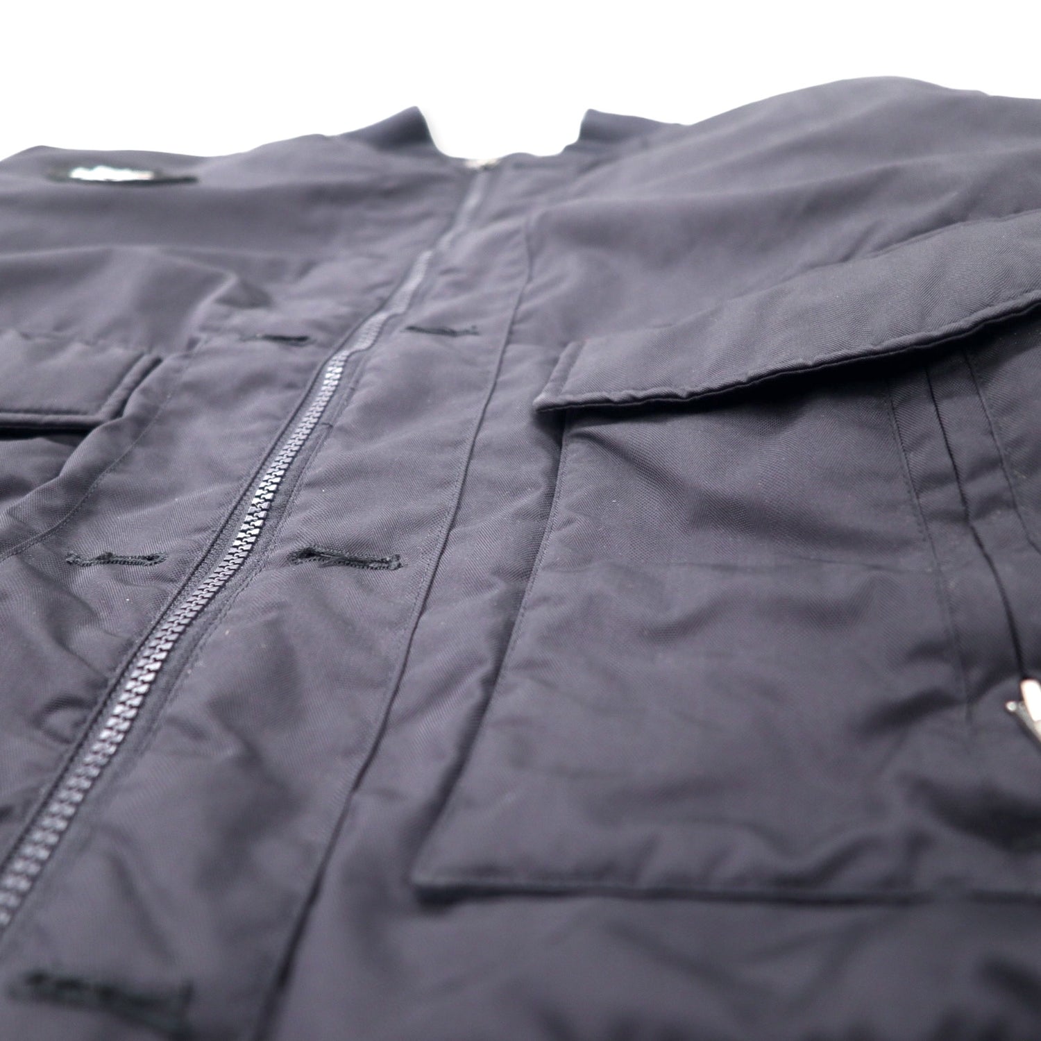 STUSSY GEAR 00s Flight Jacket Bomber Jacket L Black polyester QUILTED Liner  Big Size – 日本然リトテ