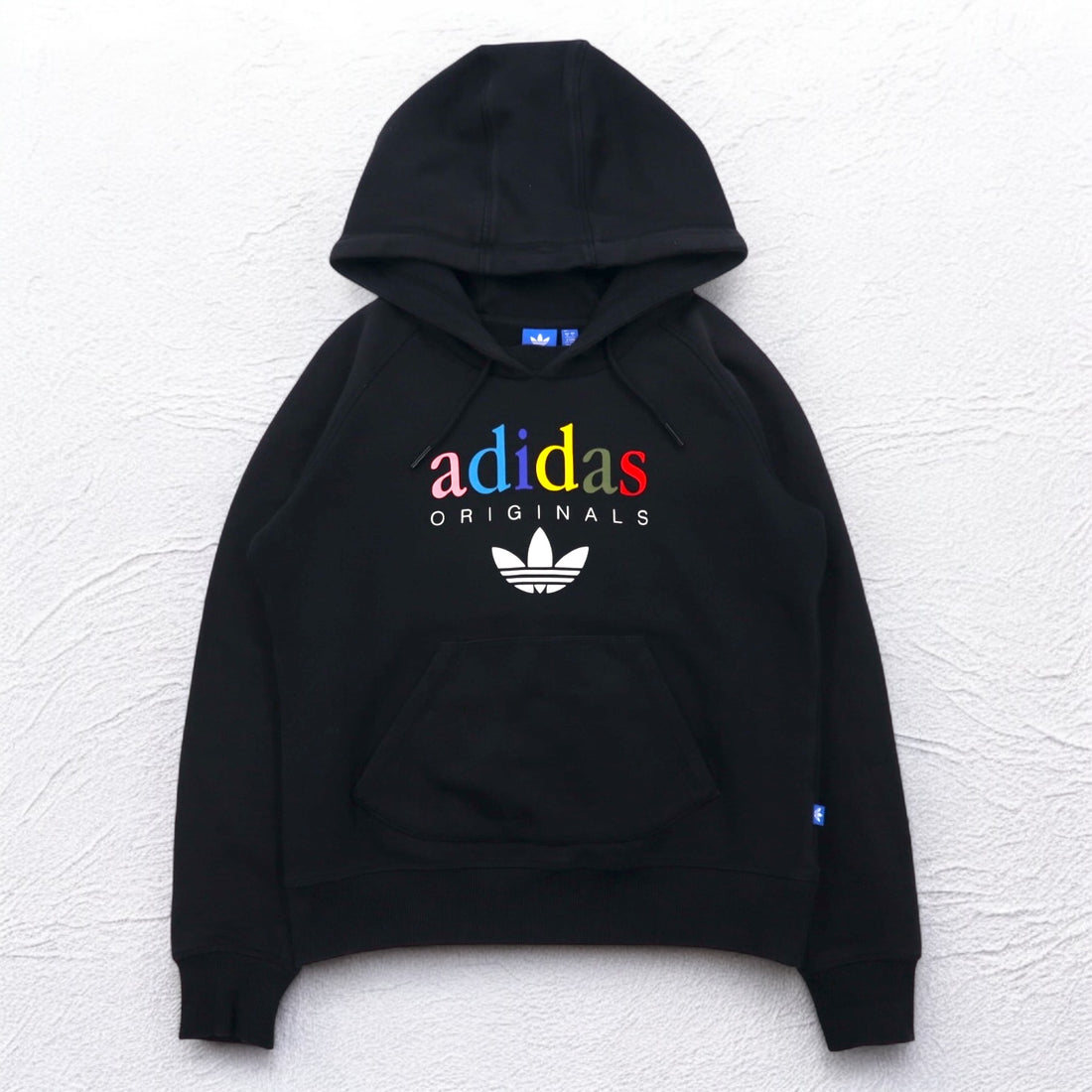 adidas originals Trefoil logo print hoodie XL black fleece lining AY6630