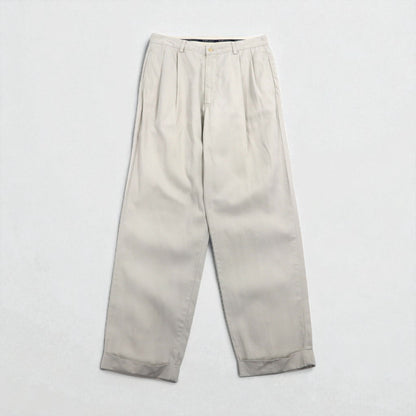 POLO RALPH LAUREN 90年代 ポロチノ 2タック ワイド チノパンツ M ベージュ コットン