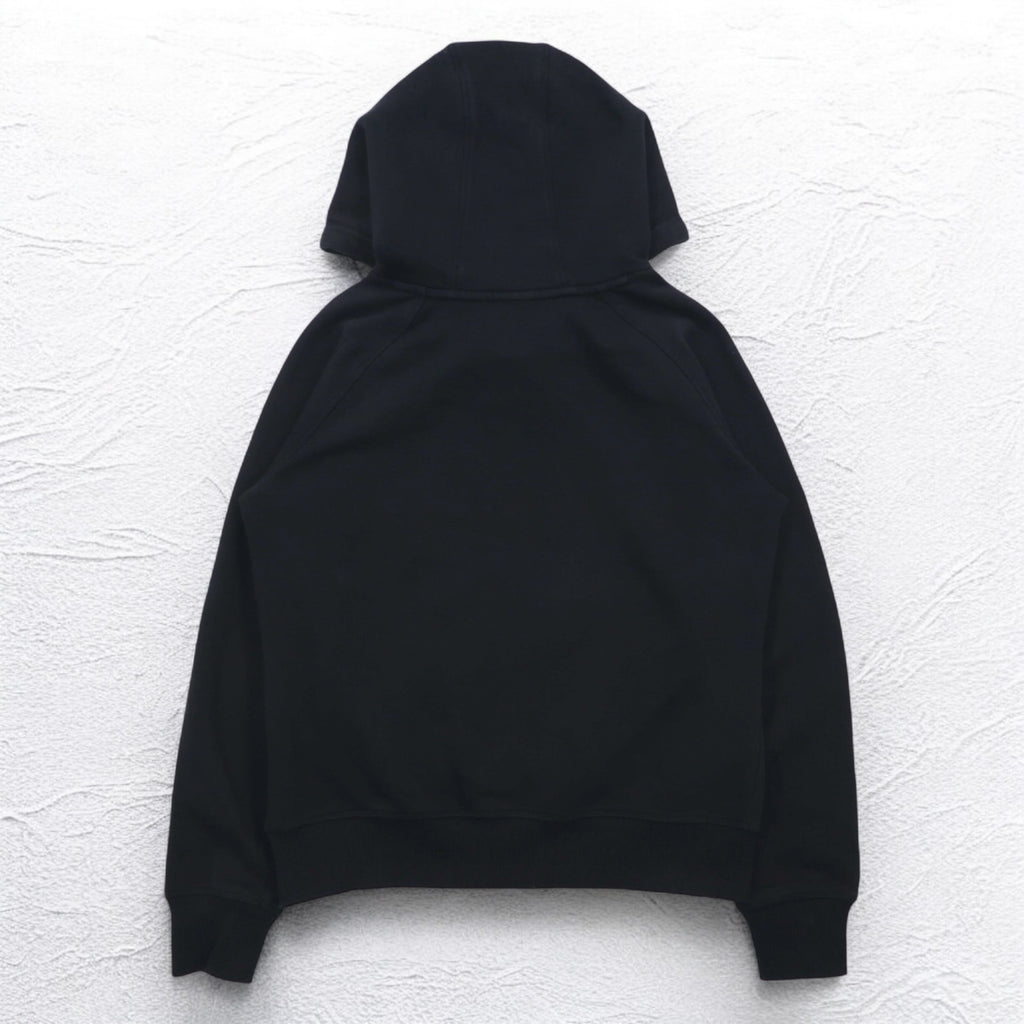 adidas originals トレフォイルロゴ プリント パーカー XL ブラック 裏起毛 AY6630