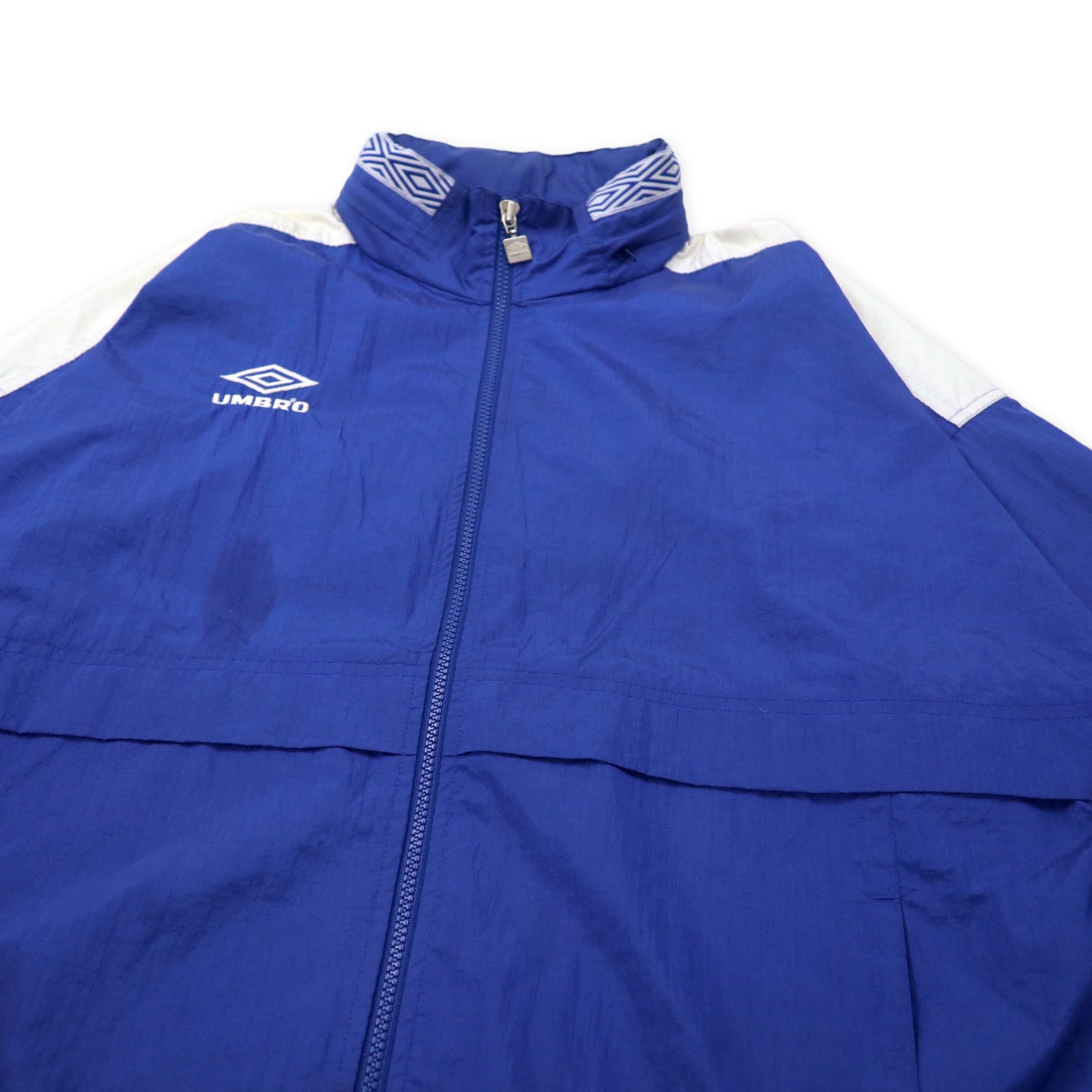 UMBRO 90s Big Size Windbreaker M Blue Side Line HOODIE Storage One