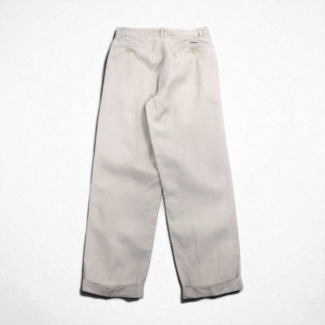 POLO RALPH LAUREN 90年代 ポロチノ 2タック ワイド チノパンツ M ベージュ コットン