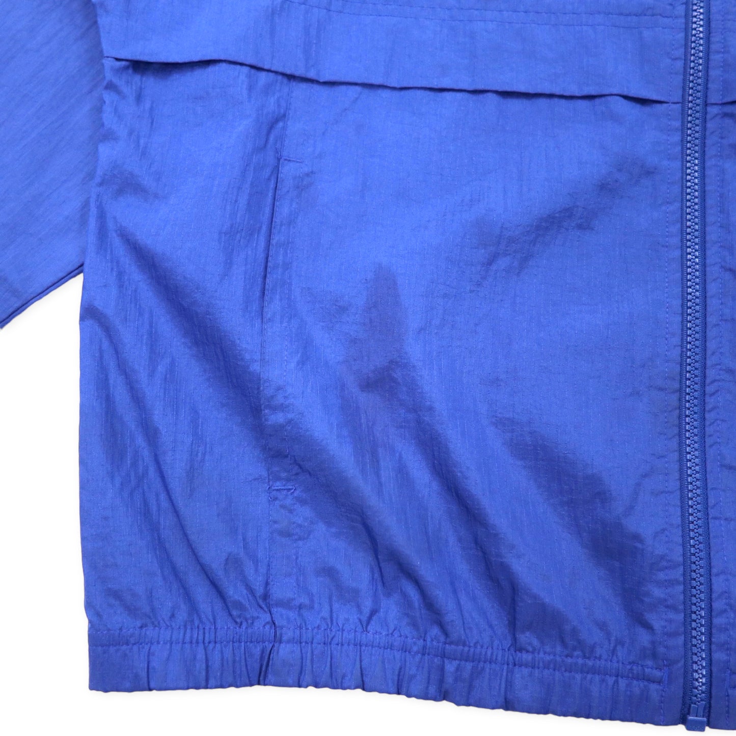 UMBRO 90年代 ビッグサイズ ナイロンジャケット M ブルー サイドライン フード収納式 ワンポイントロゴ刺繍