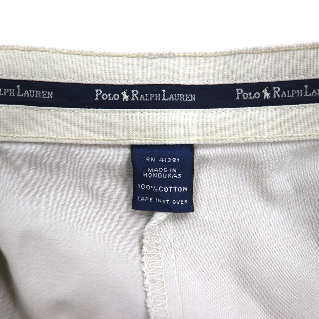 POLO RALPH LAUREN 90年代 ポロチノ 2タック ワイド チノパンツ M ベージュ コットン