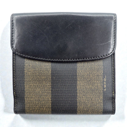 FENDI コンパクトウォレット 2つ折り財布 ペカン柄 レザー PVC オールド 2251-01695-078 イタリア製