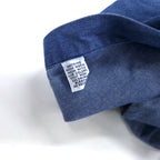 Ralph Lauren 90s Indigo Denim Button Down Shirt Size 17 34/35 Blue Cotton YARMOUTH Small Pony Embroidery