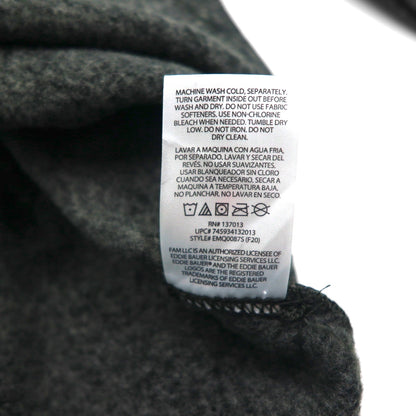 Eddie Bauer Radiator Sweater Fleece 1/4 Zip Half-Zip Fleece Jacket, Size XL, Gray, Unused