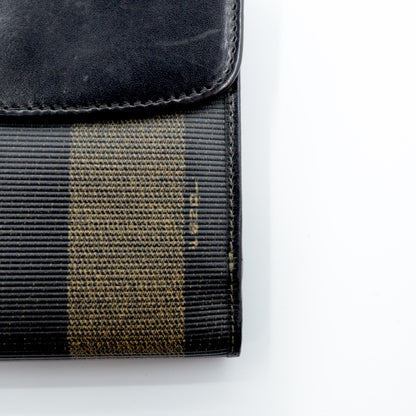 FENDI コンパクトウォレット 2つ折り財布 ペカン柄 レザー PVC オールド 2251-01695-078 イタリア製